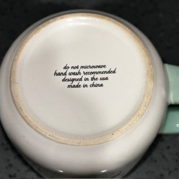 Novelty Cactus Coffee Mug 16 oz DON'T BE A PRICK White Gloss Gold Mint Green - Picture 4 of 4